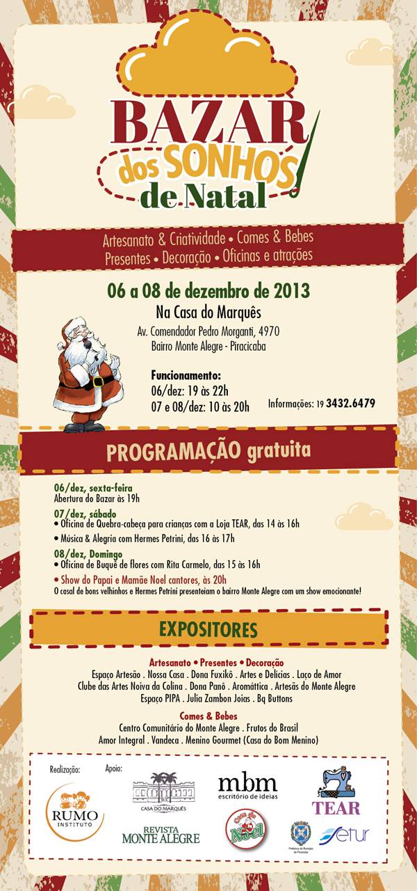 Bazar de Natal e show do Papi Noel na Casa do Marquês