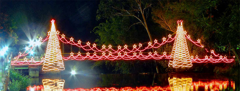 Brotas Ponte Pênsil iluminada Natal 2016