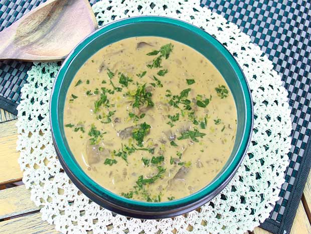 Sopa de Cogumelos Austríaca Pilzsuppe Receitas de Inverno