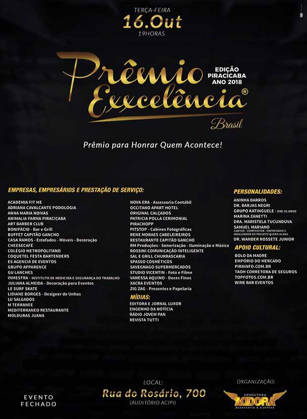 Luciana Paula - Premio Exxcelencia 2018