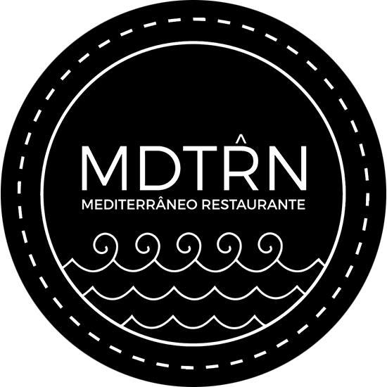 Logo Mediterrâneo Restaurante - Fundo Preto