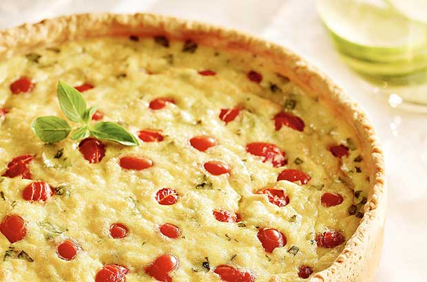 Receitas Nestlé - Quiche de Tomates e Manjericão