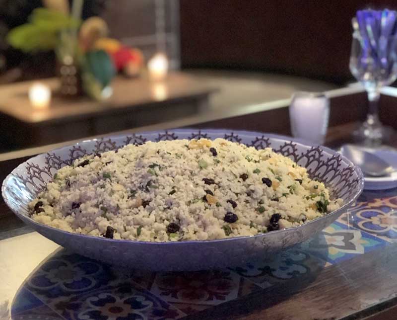Salada de Cuscuz Marroquino com Legumes - Receita do Restaurante Mediterrâneo